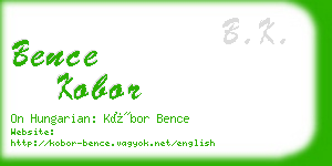 bence kobor business card